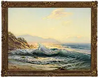 Cape Elizabeth by Constantin Westchiloff, Oil on canvas, sold Aug 2017