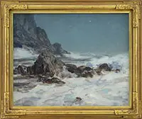 Bald Head Cliff, Ogunquit Maine by Howard R Butler, Oil on canvas, sold Aug 2017