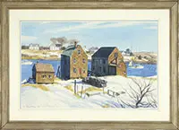 Aiden L. Ripley, Along the Maine Coast, Watercolor on paper