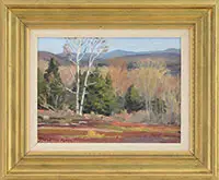 Blueberry Fields”, Waldo County, Maine by Stapleton Kearns, Oil on canvas, sold Aug 2017