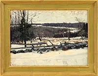 Christopher Huntington, Old Orchard, Oil on panel
