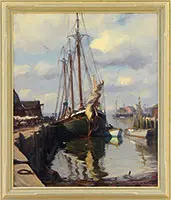 Old Timer by Emile Albert Gruppe, Oil on canvas, sold Aug 2017