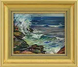 William Bradford Green, Bass Rocks, Oil on board