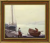 Emile Albert Gruppe, The Bait Diggers, Oil on canvas