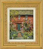 Kenneth Knowles, The Green Door with Lilacs, Oil on board