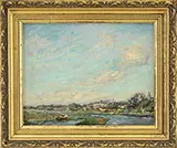 Henry Kenyon, View of Ipswich, Oil on board