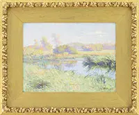 Newburyport Marshes by George Loftus Noyes, Oil on canvas, sold Aug 2017
