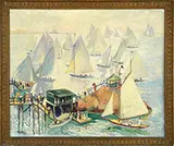 Hayley Lever, Eastern Yacht Club Regatta, Marblehead, Mass, Oil on canvas