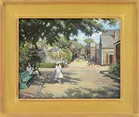 Kenneth Knowles, Nantucket Stroll, Oil on Masonite