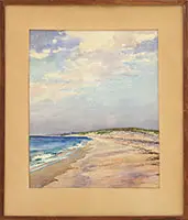 Constantin A. Pertzoff, Nantucket-Surf Side, Watercolor on paper mounted to board