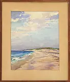 Constantin A. Pertzoff, Nantucket-Surf Side, Watercolor on paper mounted to board