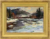 Aldro Thompson Hibbard, Branch of the West River, Oil on board