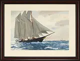 John Whorf, Three-Masted Schooner Off Provincetown