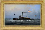 William Davis, Portrait of the Tug Boat “Narragansett” Off Point Judith, Oil on board