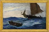 Reynolds Beal, Ocean Fishermen”, Off Montauk Light, Oil on canvas