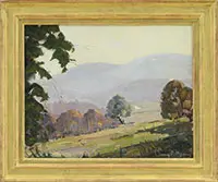 Chauncey Ryder, Misty Morning, Oil on board