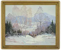 James K Bonnar, Hilltop Reach, Oil on canvas