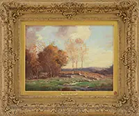 George M. Bruestle, The Golden Hour, Oil on canvas board