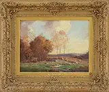 George M. Bruestle, The Golden Hour, Oil on canvas board