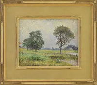Joseph E. Enneking, Grey Day, Oil on board