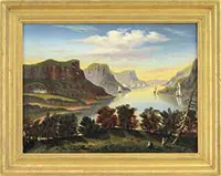 Thomas Chambers, View from West Point, Oil on canvas