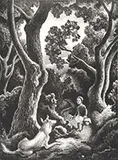 Jessie and Jake by Thomas Hart Benton, Lithograph, 1942 (F.55), sold Aug 2017