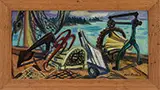 Maurice Freedman, Pier Study, Oil on Masonite