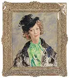 Augustus John, Portrait of Elizabeth Arden, Oil on canvas