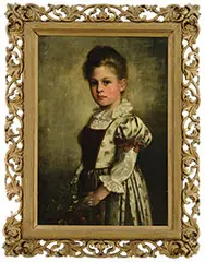 and UNSIGNED (American School, 19th century) TWO PORTRAITS: KATHELINE TAPPEN AND ELISABETH TAPPEN by Norma Virgin van Sweringen, 1) Mixed media,, sold Aug 2017