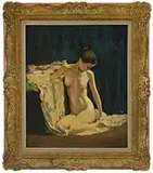 Unsigned, Nude Figure of a Young Woman, Oil on canvas