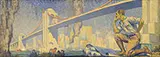 Harold G. Stoner, Architect Harold Stoner, Architect, Looking Out Over His Bridge Concept for San Francisco Bay, Oil on canvas