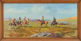 Olaf Wieghorst, The Meeting, Oil on canvas
