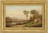 Xanthus R. Smith, Homestead on the Susquehanna River, Oil on canvas