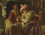 Harry H Roseland, The Palm Reader, Oil on canvas
