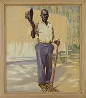 Alice Spaulding Hemenway, The Street Sweeper, Oil on board