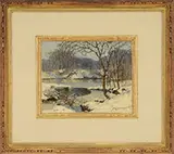 Frederick John Mulhaupt, Winter Afternoon, Oil on board