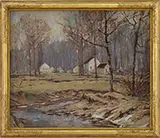 Robert Spencer, Winter Thaw, Oil on canvas