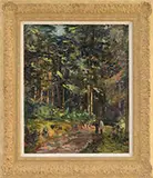 John Leslie Breck, Strolling Amongst the Tall Trees, Oil on canvas