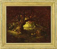 Henry Hammond Ahl, An Ancient Oak, Oil on canvas