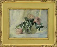 Charles Ethan Porter, Still-Life with Pink Roses, Oil on canvas