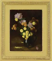 Marguerite Stuber Pearson, Still-Life with Yellow and Orange Flowers, Oil on canvas