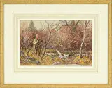Aiden Lasalle Ripley, Woodcock Shooting, Watercolor