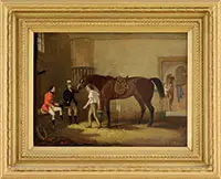 James Pollard, Two Works: Meet at the Swan & After the Hunt, Oil on canvas