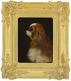 Monica Gray, Portrait Profile of Red and White Spaniel, Oil on canvas