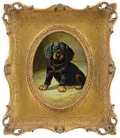 Edwin Megargee, Portrait of a Gordon Setter Puppy, Oil on panel