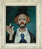 Red Skelton, Clown with Cigar, Commercial offset lithograph