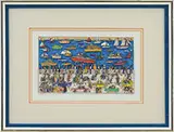 James Rizzi, A Shore Thing, Three-dimensional color screenprint