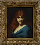 Jean-Jacques Henner, Portrait of a Red Haired Beauty, Oil on panel