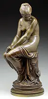 Auguste Joseph Peiffer, Les Hirondelles” (Seated Nude), Bronze