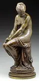 Auguste Joseph Peiffer, Les Hirondelles” (Seated Nude), Bronze